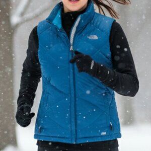 Rare NORTH FACE 550 vest Aconcagua teal/turquoise ski puffer - L